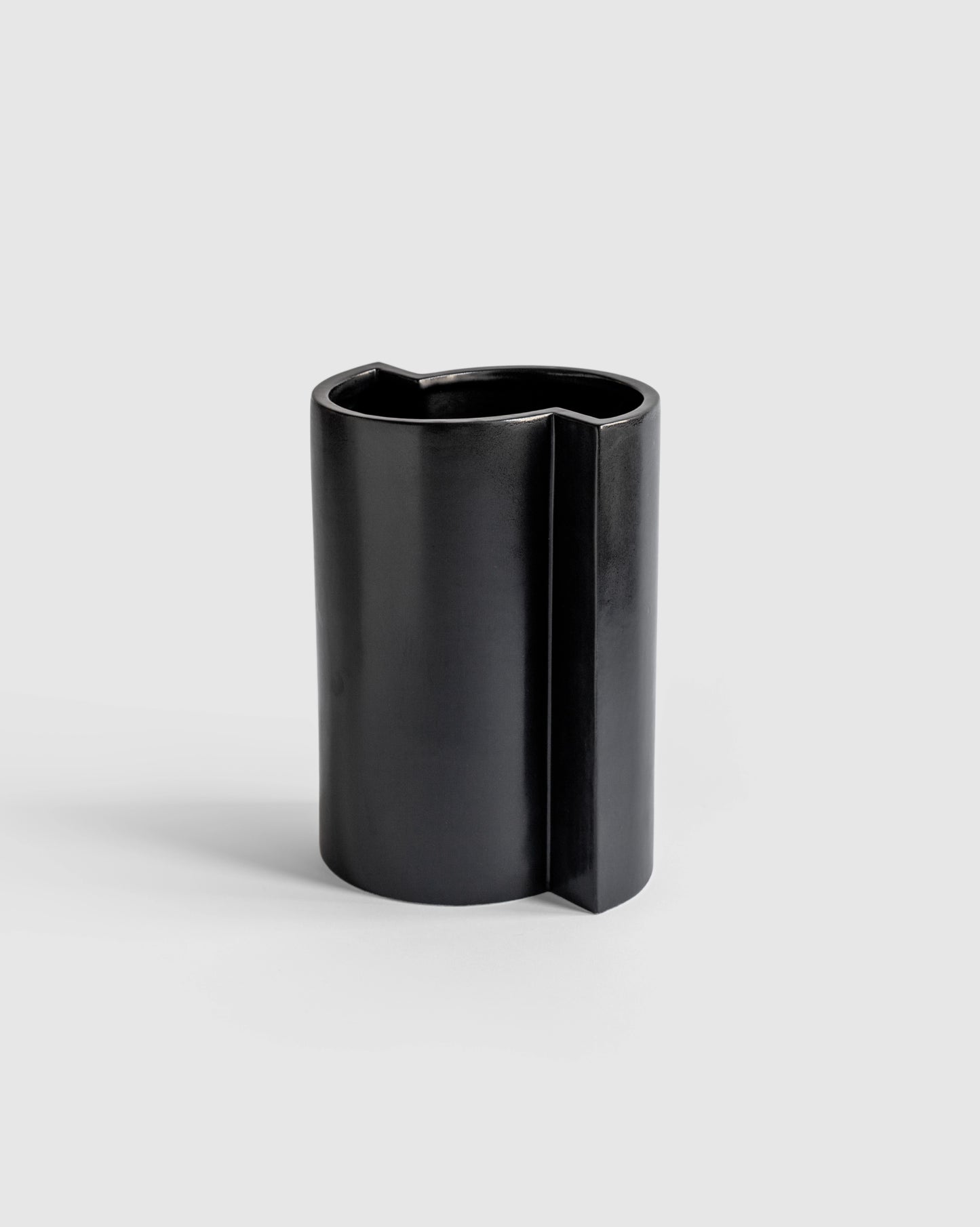 Chess-inspired black Bishop Vase with a smooth, matte finish.