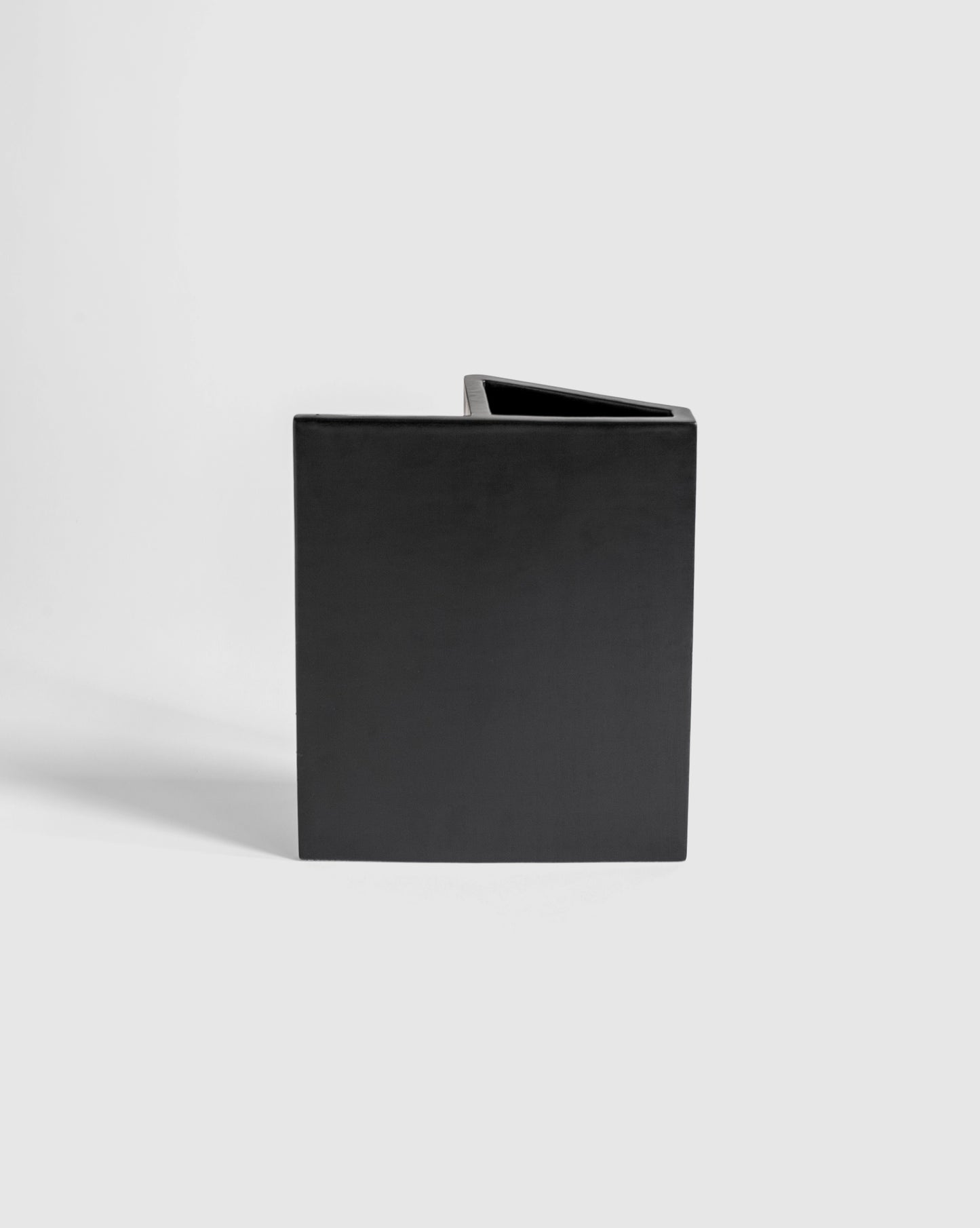 Elegant black Knight Vase in a matte finish, perfect for contemporary and minimalist decor.