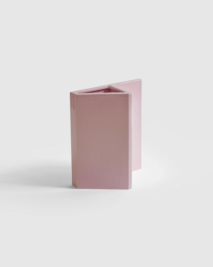 Handcrafted pink Knight Vase, showcasing a minimalist design.