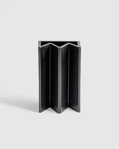 King Vase with a matte black finish, adding sophistication to any space.