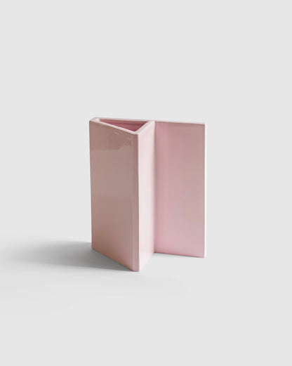 Modern pink Knight Vase designed by artist Sara Khamisi